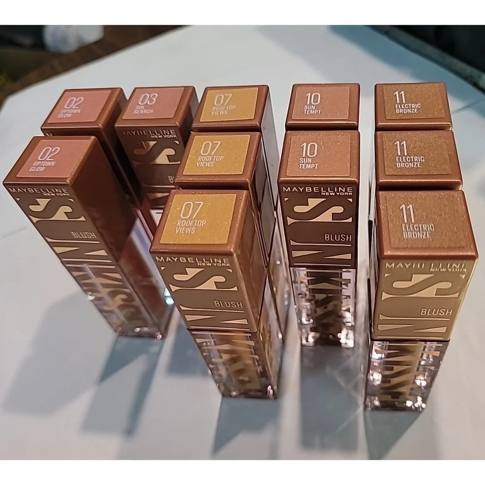 Lot Of 11 Maybelline Sunkisser Liquid Blush Uptown Sol Rooftop Sun Bronze Makeup